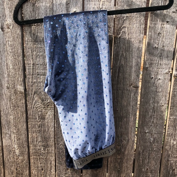 Victoria’s Secret Blue Velour Leggings - Picture 1 of 8